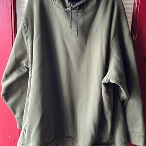 Reebok Olive Green Men’s Pullover Hoodie with Drawstring